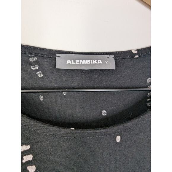 Alembika Spotted Striped Lagenlook Shift Midi Dress - Picture 5 of 8